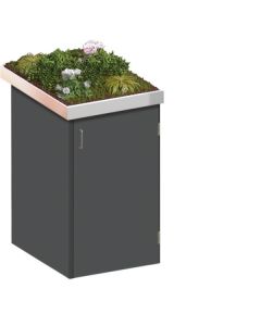  Binto Mülltonnenbox HPL schiefer Var. 1er Pflanzschale