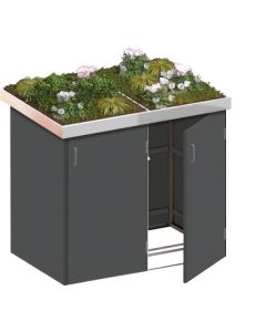 Binto Mülltonnenbox HPL schiefer Var. 2er Pflanzschale