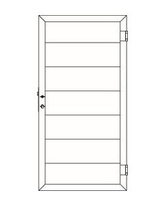 Osmo Multi Fence Elegance B Tor 89 x 178 cm; Anthrazit; Rahmen Aluminium Anthrazit