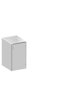Binto Mülltonnenbox HPL grau Var. 1er Edelstahl Klappdeckel 5146