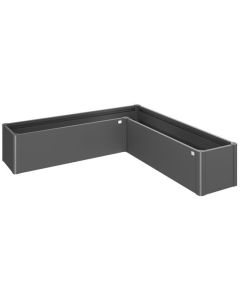 Biohort Pflanzbeet Belvedere Mini L-Form 201 x 201 cm Dunkelgrau-Metallic