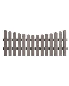 Scheerer Vorgartenzaun Nordik mit Bogen 200 x 100 / 85 cm Fichte KDG grau 