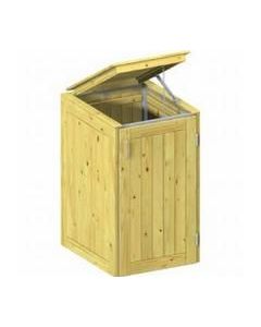 Binto Mülltonnenbox Nadelholz Kiefer/Fichte 1er-Box mit Klappdeckel (5104)