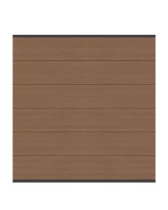 SYSTEM WPC XL Zaunfeld-Set mandel, Anthrazit Leiste 178 x 184 cm