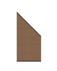 SYSTEM WPC XL Zaun-Anschluss-Set mandel 91 x 184 auf 94 cm