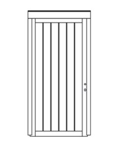 Osmo Forsdal Tür (reflektierend) 98 x 4,5 x 205 cm, Kiefer KDI grau